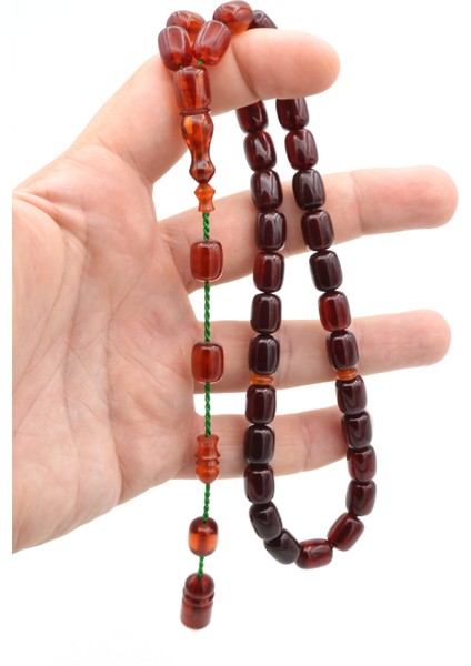 Usta Işi Sistemli Fıçı Kesim Renk Süzmesi Sıkma Kehribar Tesbih 087 modelleri