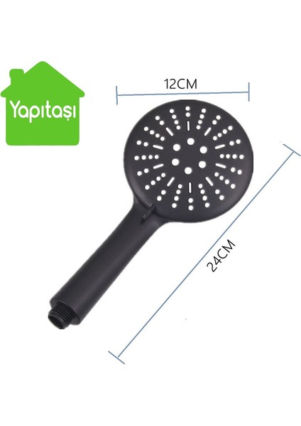 Şık Siyah 3 Fonksiyonlu Duş Başlığı, Banyo Konforu Için Mükemmel Seçim fiyatları