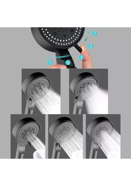 5 Fonksiyonlu Krom Yapışkan Duş Seti ve Başlığı indirimleri