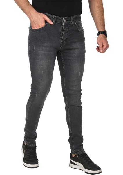 Slim Fit Likralı Kot Pantolon Taşlanmış Jeans 2508180 fırsatları