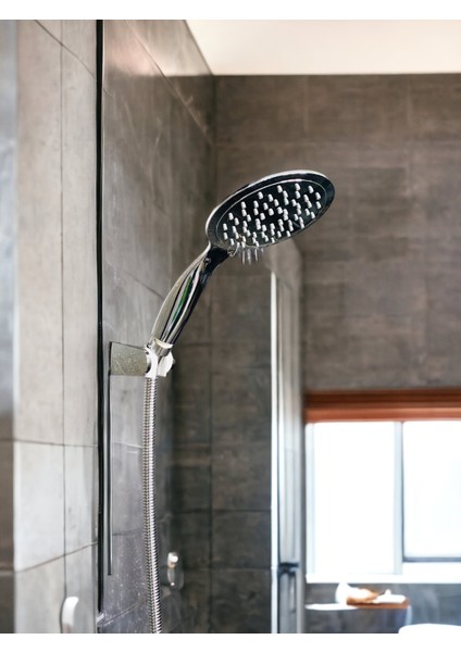 3 Fonksiyonlu Spiral Hortumlu Paslanmaz Duş Seti, Esnek ve Kullanışlı