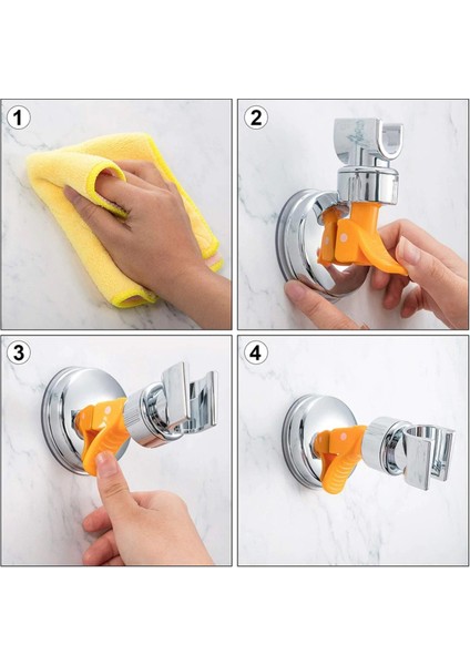 Güçlü Vantuzlu Duş Başlığı Tutucu, Pratik ve Şık Tasarım, Gri Renk indirimleri