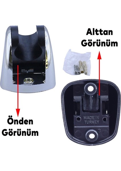 Çok Renkli Yuvarlak Duş Başlığı ve Metal Hortum Seti fırsatları