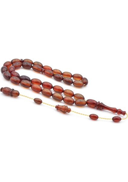 Usta Işi Sistemli Beyzi Kesim Karışık Renkli Ateş Kehribar Tesbih