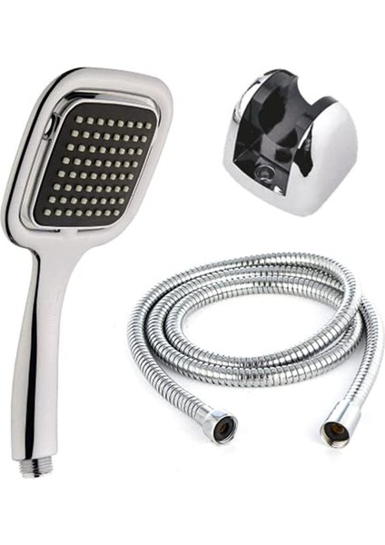 Kare Duş Takımı Seti, Duş Hortumu ve Başlığı ile Pratik ve Estetik Kullanım