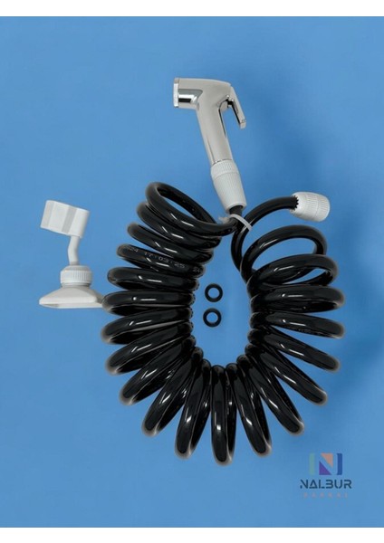 Spiral Duş Hortumu Seti 5 mt Dış Duş Başlığı ve Sağlam Tasarım Siyah fırsatları