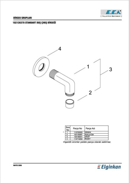 Gümüş Renkli Standart Duş Çıkış Dirseği 102126370 modelleri
