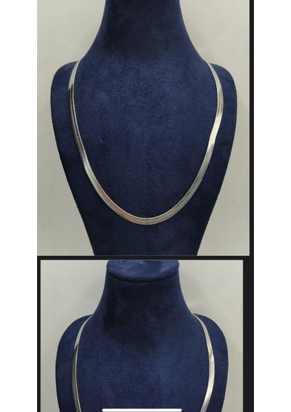 Unisex Çelik Yılan Zincir Kolye – Ince ve Zarif Tasarım