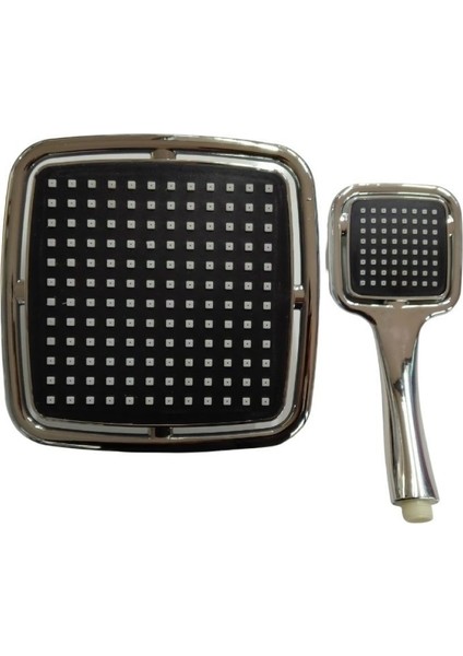 Kare Tasarımlı Modern Duş Başlığı Bej Renkli, Şık ve Kullanışlı Banyo Aksesuarı