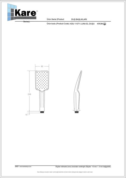 Gri Luna El Duşu, Ferah ve Şık Tasarımıyla Hijyen Sağlar. fiyatları