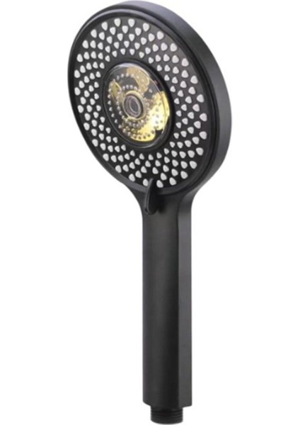 Siyah Duş Başlığı, Ayarlanabilir Su Tazyiki ve Kireç Filtresi ile Konforlu Kullanım