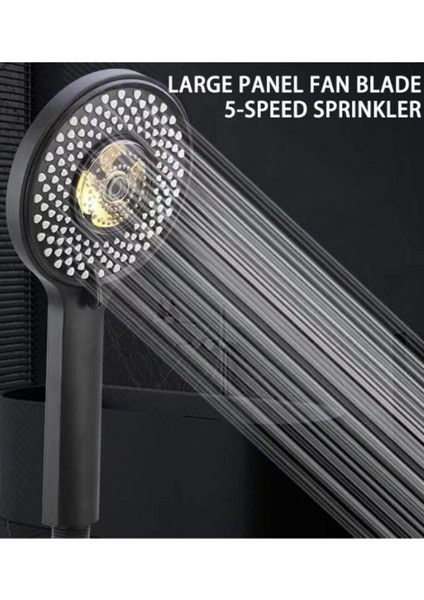 Siyah Duş Başlığı, Ayarlanabilir Su Tazyiki ve Kireç Filtresi ile Konforlu Kullanım fiyatları