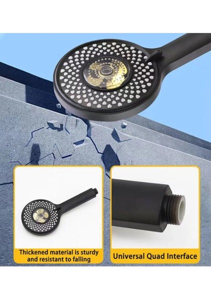 Siyah Duş Başlığı, Ayarlanabilir Su Tazyiki ve Kireç Filtresi ile Konforlu Kullanım modelleri