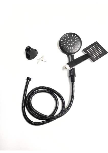 Fonksiyonlu Çift Duşa Başlığı Seti, Beyaz, Şık ve Kullanışlı, Dayanıklı ve Kolay Montaj