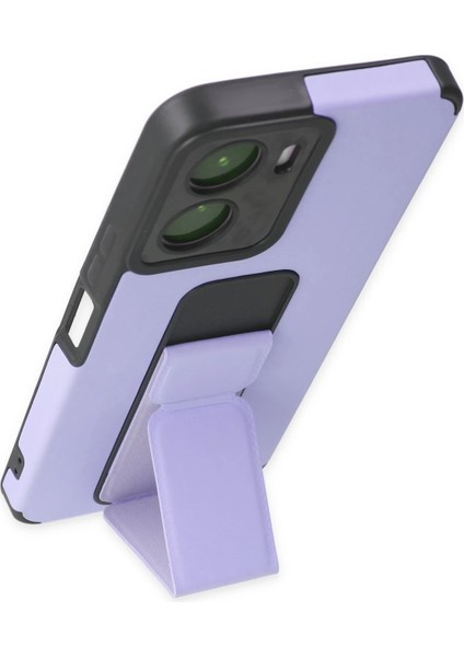Zengezur Newface Vivo Y16 Kılıf Mega Standlı Silikon - Lila fırsatları