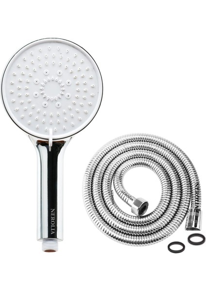 Lüks Duş Başlığı ve Pvc Banyo Hortumu Seti, Paslanmaz, Kırılmaz, Kopmaz