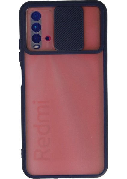 Zengezur Newface Xiaomi Redmi 9t Kılıf Palm Buzlu Kamera Sürgülü Silikon - Lacivert