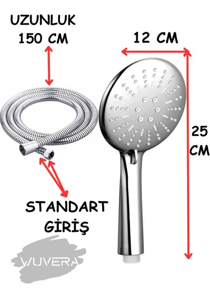 Şık ve Fonksiyonel Banyo Duş Başlığı ve Seti, Gümüş Renk Seçeneğiyle. fırsatları