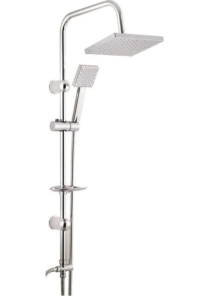 Kare Krom Robot Duş Seti, Yağmurlama ve El Başlığı ile Şık ve Kullanışlı Tasarım