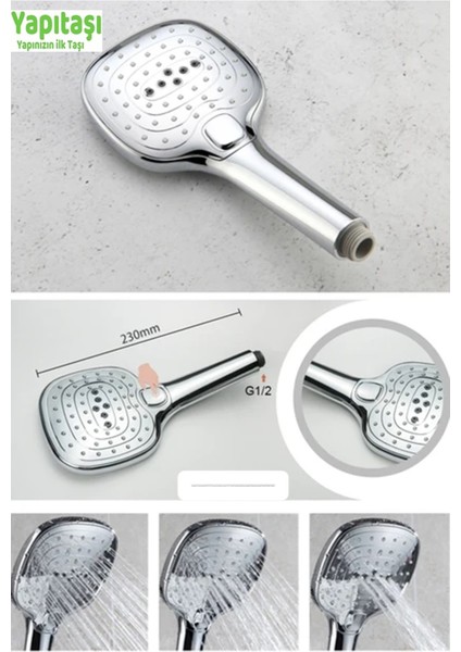 Limon Renkli 3fonksiyonlu Duş Başlığı, Gri Yüzey, Kolay Kullanım indirimleri