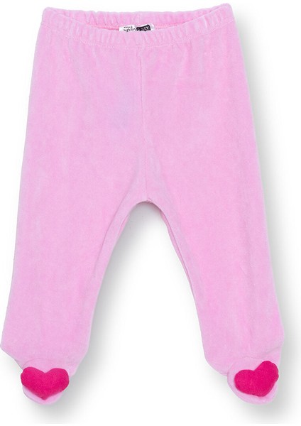 Kız Bebek Yenidoğan Kadife Patikli Alt