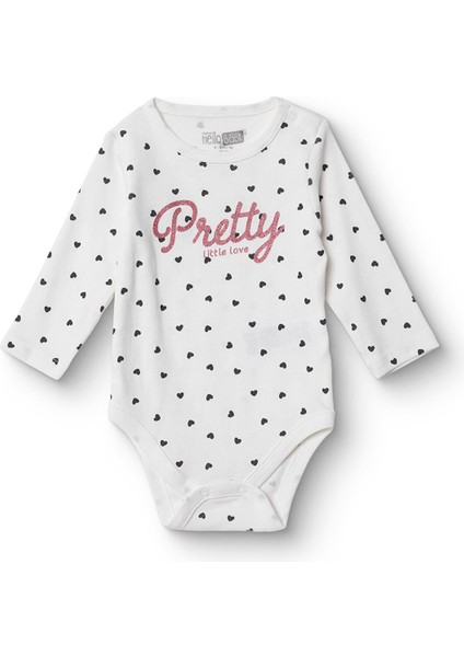 Kız Bebek Uzun Kol Body Ribana Zarf Yaka Uzun Kol