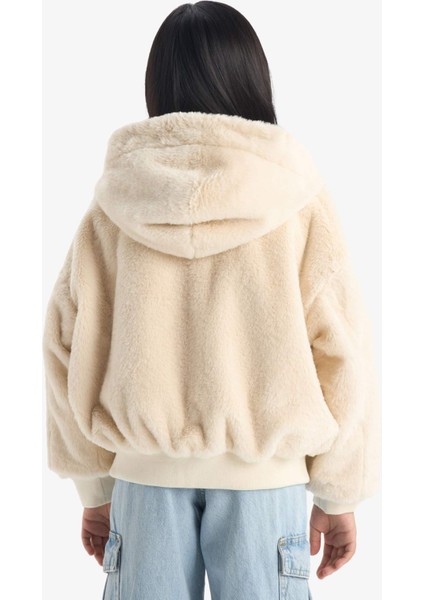 Kız Çocuk Çift Taraflı Kapüşonlu Mont C5339A825AU