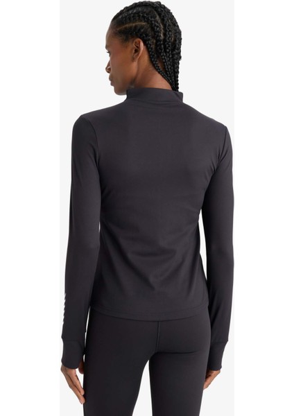 Slim Fit Dar Kesim Dik Yaka Hırka E9676AX25AU