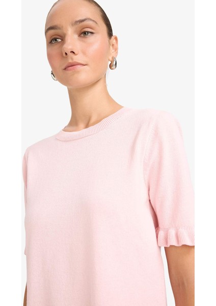 Regular Fit Bisiklet Yaka Kısa Kollu Kazak G0186AX25AU indirimleri