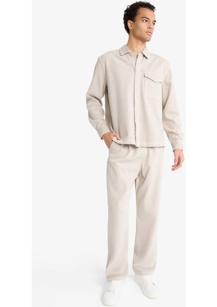 Baggy Fit Geniş Paça Gabardin Pantolon F6129AX25AU modelleri