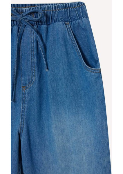 Yüksek Bel Bilek Boy Yumuşak Jean Yıkamalı PANTOLON F0576AX25AU fiyatları