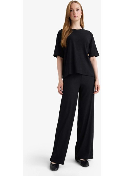 Straight Fit Bürümcük Pantolon