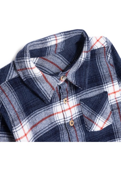 Erkek Bebek Hello Cute Bear Gömlek Düğmeli Kapüşonlu Uzun Kol modelleri