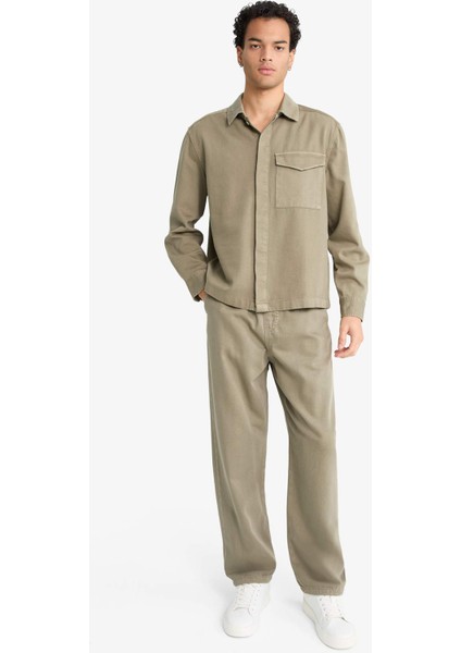 Baggy Fit Geniş Paça Gabardin Pantolon F6129AX25AU