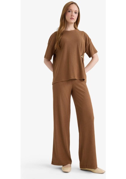 Straight Fit Bürümcük Pantolon