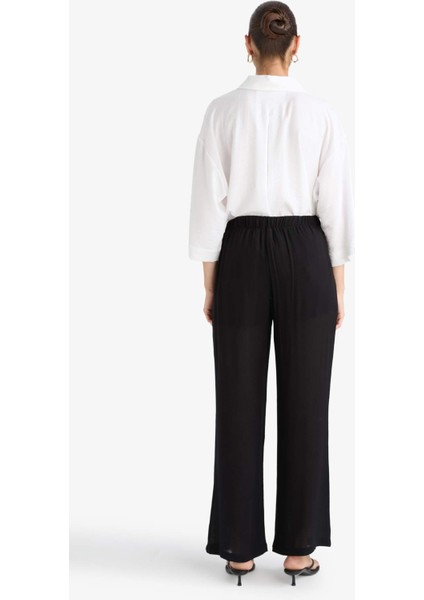 Relax Fit Beli Lastikli Uzun Twill Pantolon G0184AX25SM