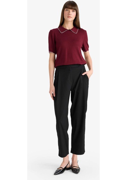 Regular Fit Polo Yaka Kısa Kollu Triko Kazak G0490AX25AU fiyatları