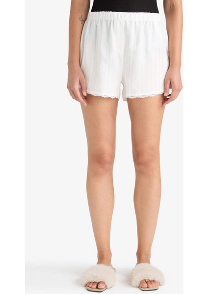 Regular Fit Beli Lastikli Şort Pijama Altı-Fall in Love F8934AX25HS indirimleri