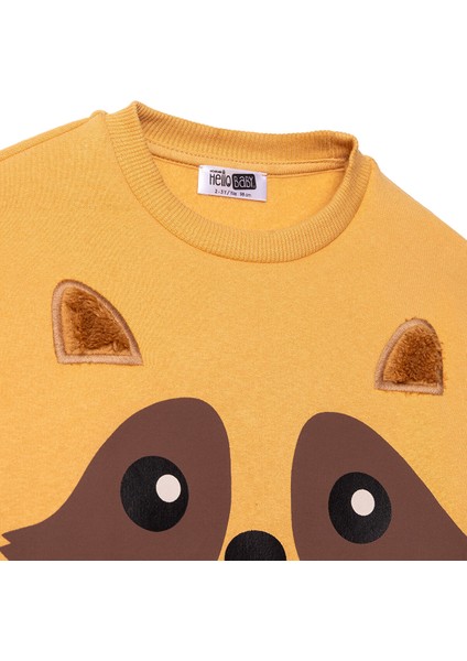 Erkek Bebek Woodland Boy 1 Sweatshirt Şardonlu Bisiklet Yaka Uzun Kol modelleri