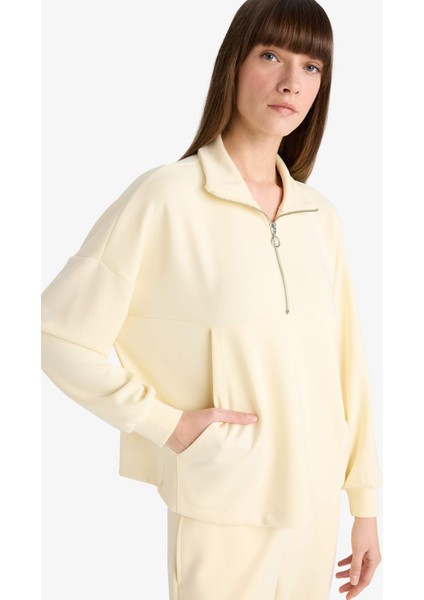 Modal Kapüşonlu Sweatshirt-Fall in Love Loungewear G0069AX25WN