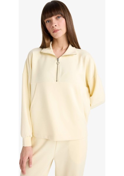 Modal Kapüşonlu Sweatshirt-Fall in Love Loungewear G0069AX25WN modelleri