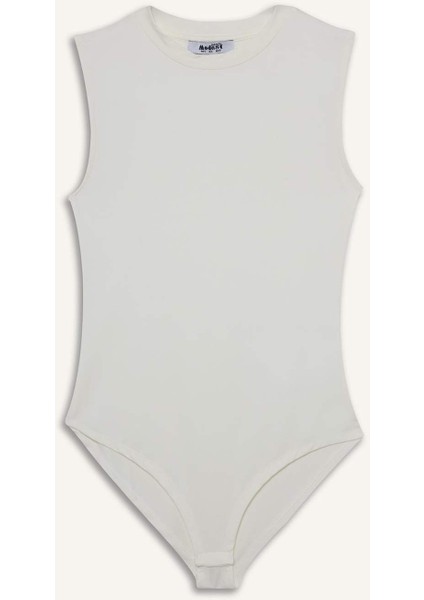 Slim Fit Dar Kesim Yarım Balıkçı Yaka Kolsuz Çıtçıtlı Body F9794AX25HS