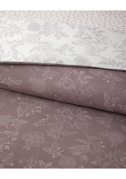 Lilitha Kolay Ütülenir Çift Kişilik Nevresim Takımı 200X220 cm Açık Mürdüm modelleri