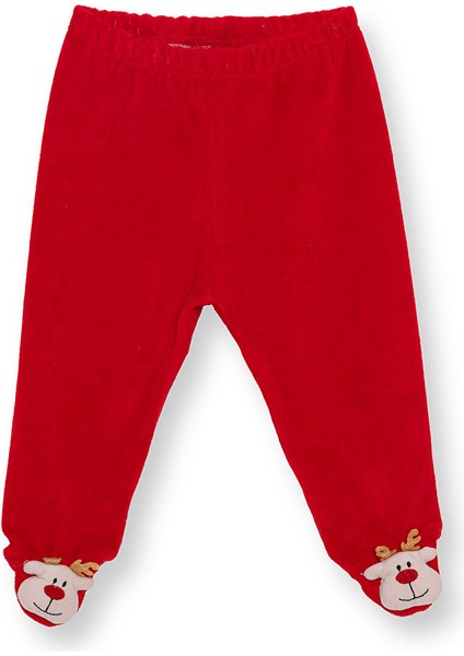 Unisex Yenidoğan Kadife Patikli Alt New Year Patikli Paça