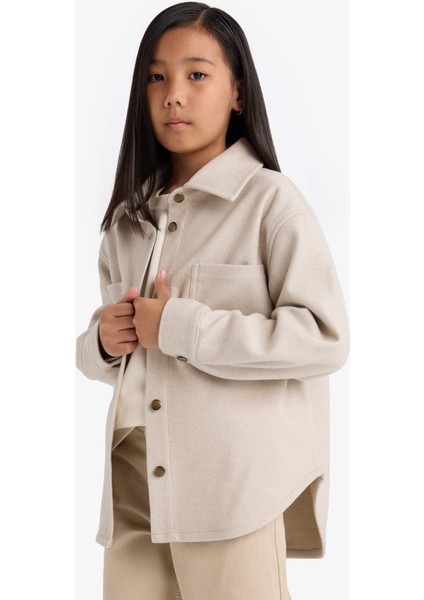 Kız Çocuk Uzun Kollu Çıtçıtlı Gömlek Ceket F2271A825AU fırsatları
