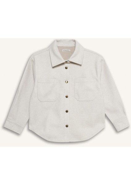 Kız Çocuk Uzun Kollu Çıtçıtlı Gömlek Ceket F2271A825AU