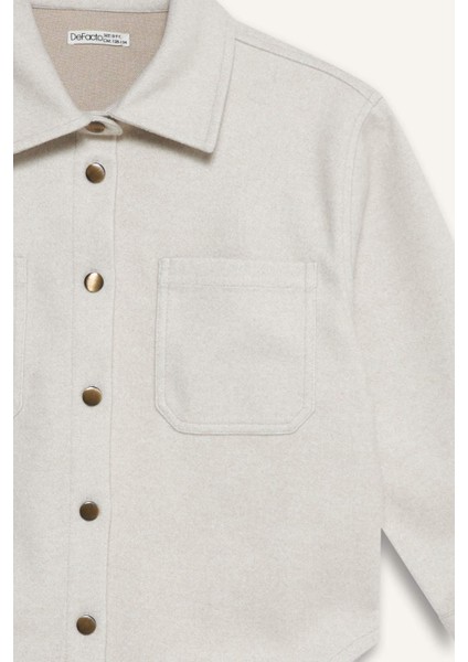 Kız Çocuk Uzun Kollu Çıtçıtlı Gömlek Ceket F2271A825AU