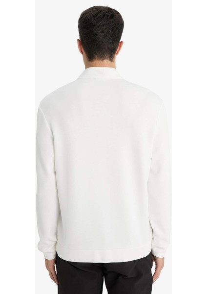 Regular Fit Dik Yaka Yarım Fermuarlı Sweatshirt F2821AX25AU