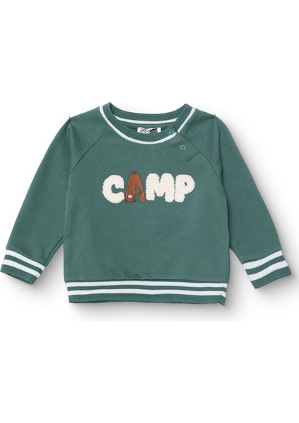 Erkek Bebek Camp Life Sweatshirt Bisiklet Yaka Uzun Kol
