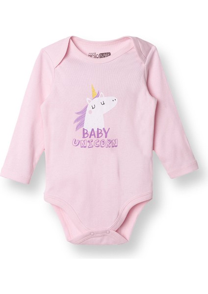 Kız Bebek Uzun Kol Body Çıtçıtlı Ribana Zarf Yaka